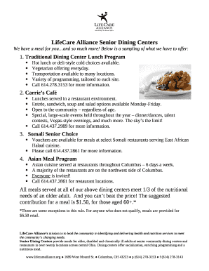 LifeCare Alliance Senior Dining Centers