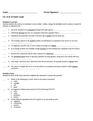 22 & 23 Study Guide