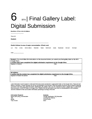 6BFA Final Gallery Label: Digital Submission