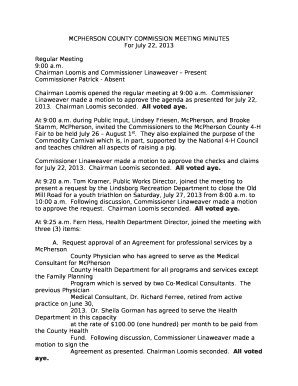 Chairman Loomis and Commissioner Linaweaver Present