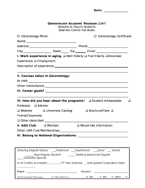 Gerontology Academic Program (GAP)