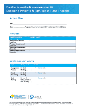 Date: Purpose: Review progress and define action plan for next 30 days