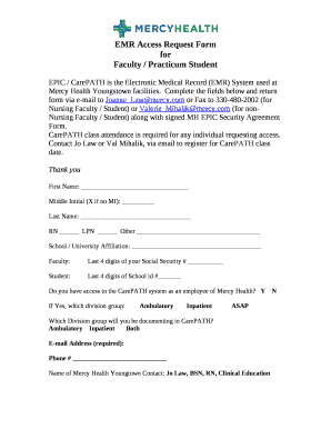 Emr access request form