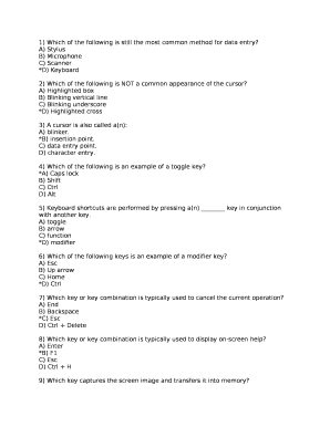 which of the following is still the most common method for data entry