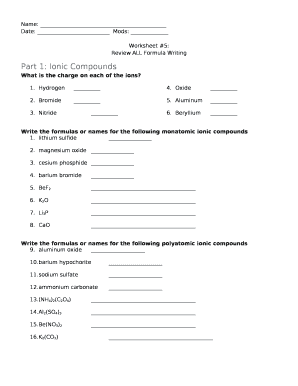 Worksheet #5: