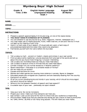 Time: 2 MinUnprepared Reading20 Marks template