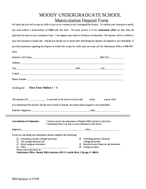 MOODY UNDERGRADUATE SCHOOL template