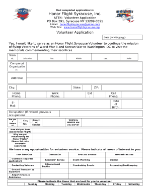ATTN:Volunteer Application