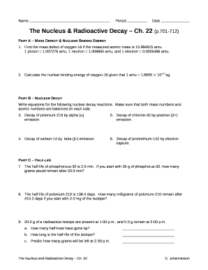 The Nucleus & Radioactive Decay Ch