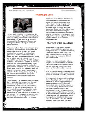 DIRECTIONS: Answer the following questions based on what you learned from the homework packet