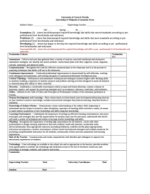 Internship II Midpoint Evaluation Form