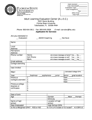 Adult Learning Evaluation Center (A