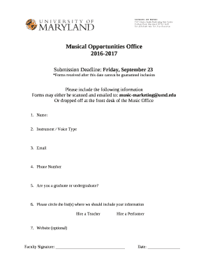 Musical Opportunities Office