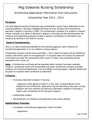 Peg Edwards Nursing Scholarship