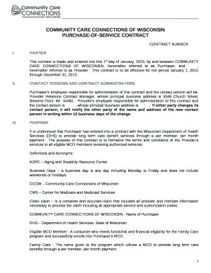 PURCHASE-OF-SERVICE CONTRACT