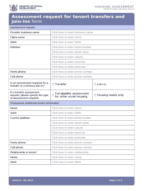 Assessment request