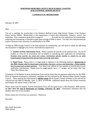 NORTHERN BEDFORD COUNTY HIGH SCHOOL CHAPTER