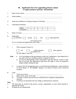Application for upgrading