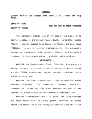 (Nueces County and Coastal Bend Council on Alcohol and Drug Abuse)