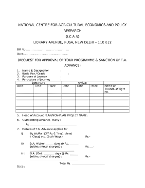 tour approval format