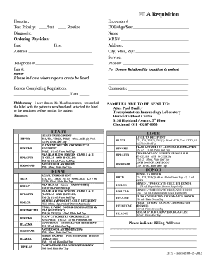 HLA Requisition