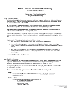 Judy Knox Scholarship