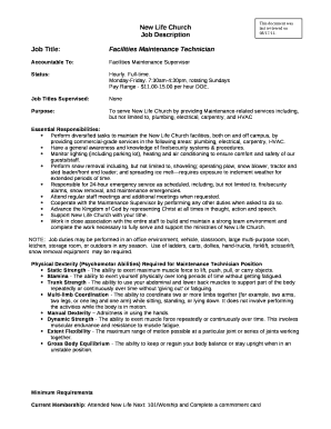 Job Title:Facilities Maintenance Technician