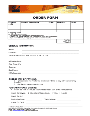 For orders with total net value: