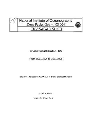 Cruise Report: SASU - 120