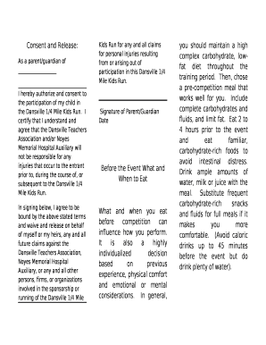 Consent and Release: