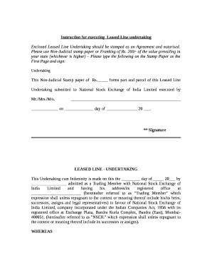 Instruction for executingLeased Line undertaking