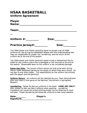 Uniform #:Size:
