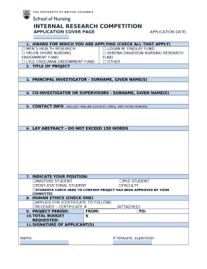 INTERNAL RESEARCH COMPETITION