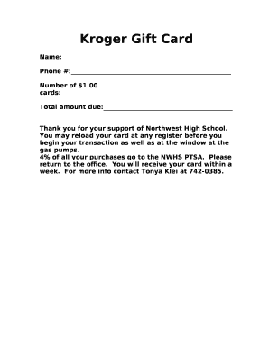 Kroger Gift Card