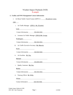 Weather Impact Playbook (WIP)