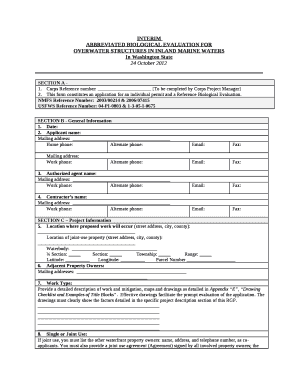 ABBREVIATED BIOLOGICAL EVALUATION FOR
