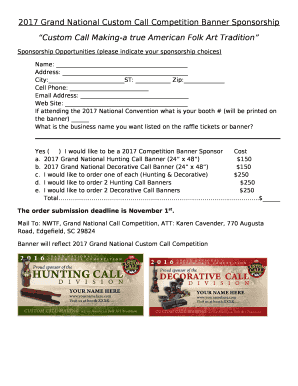 2017 Grand National Custom Call Competition Banner Sponsorship