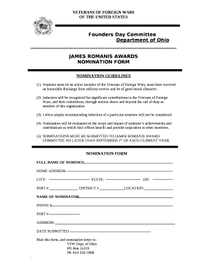 JAMES ROMANIS AWARDS