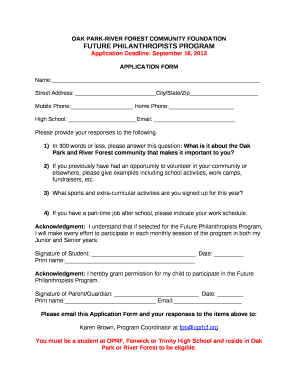 OAK PARK-RIVER FOREST COMMUNITY FOUNDATION