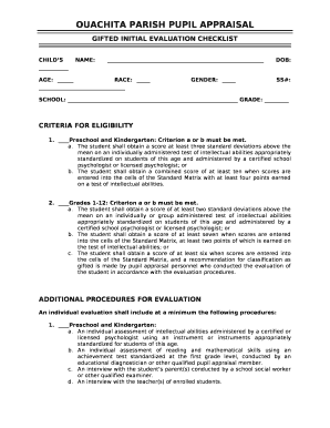 OUACHITA PARISH PUPIL APPRAISAL