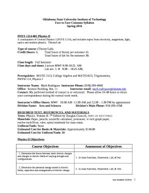 PHYS 1214-001 Physics II