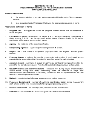 PROGRAM MONITORING AND FIELD EVALUATION REPORT