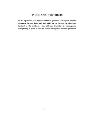 INORGANIC SYNTHESIS