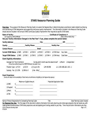 STARS Resource Planning Guide