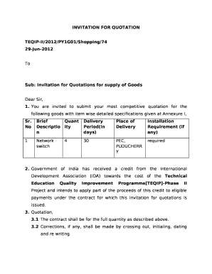 Government of India has received a credit from the International Development Association (IDA) towards the cost of the Technical Education Quality Improvement ProgrammeTEQIP-Phase II Project and intends to apply part of the proceeds of this