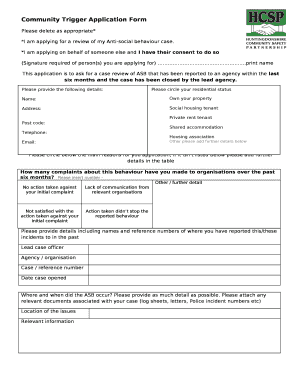 Community Trigger Application Form