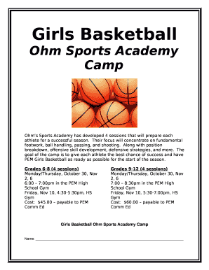 Ohm Sports Academy Camp