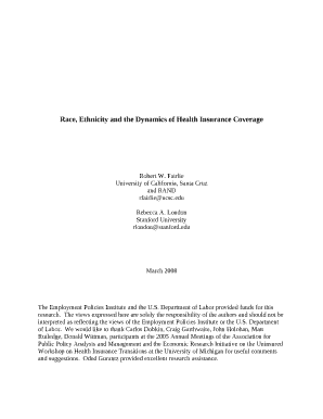Race, Ethnicity and the Dynamics of Health Insurance Coverage