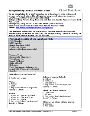 Safeguarding Adults Referral Form