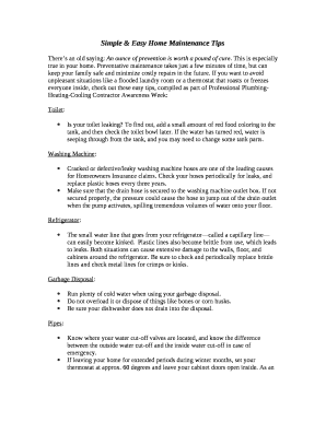 Simple & Easy Home Maintenance Tips